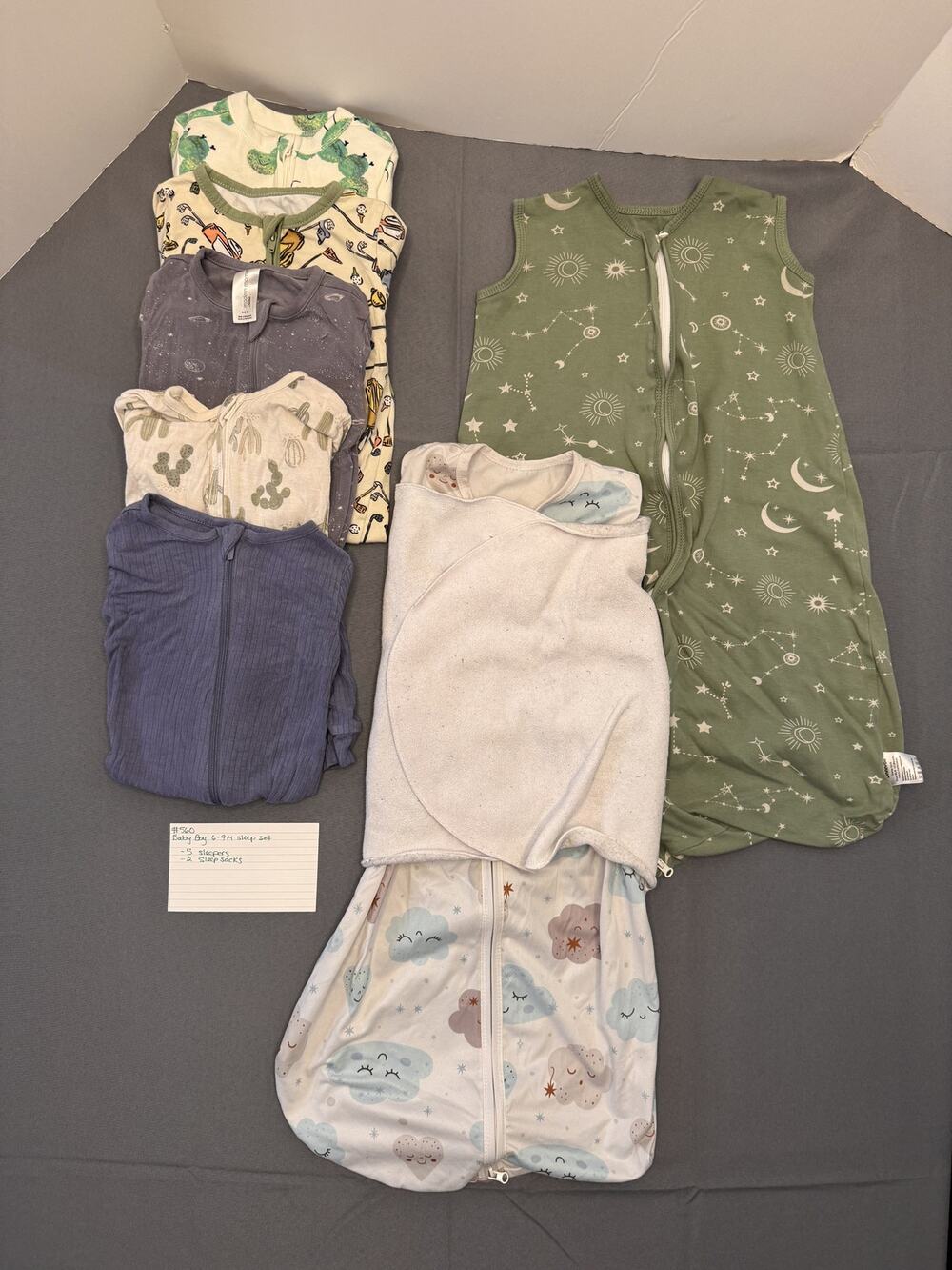 Baby Boy 6–9M Sleepwear Lot – 7 Pieces #560
